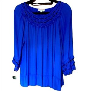 Andre by Unit Purple gauze 3/4 sleeve blouse